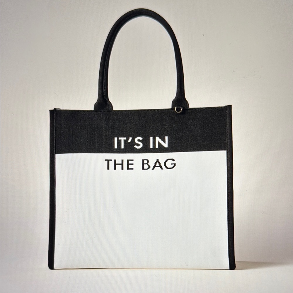 Kate Spade New York X Target Color Block Knit Black/White Tote Bag NWT